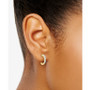 Diamond Accent Small Hoop Earrings in 14k Gold-Plated Sterling Silver
