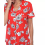 Women's Short Sleeve Floral Pajama Set, 2-Piece