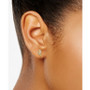 Diamond Accent Lightning Bolt Stud Earrings in 14k Gold-Plated Sterling Silver