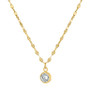 Cubic Zirconia Bezel Solitaire Pendant Necklace in 18k Gold-Plated Sterling Silver, 16" + 2" extender, Created for Macy's