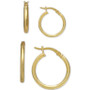 2-Pc. Set Small Hoop Earrings in 18k Gold-Plated Sterling Silver, Created for Macy's
