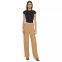 Women's Mixed-Media Wide-Leg Pants