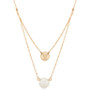Cultured Freshwater Pearl (9mm) & Polished Bead 20" Layered Necklace in 14k Gold
