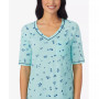 Elbow-Length Moisture Wicking Sleep T-Shirt