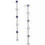 Sapphire (1/2 ct. t.w.) & Diamond Accent Linear Drop Earrings in 14k White Gold (Also in Emerald & Ruby)