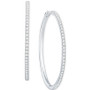 Diamond Medium Hoop Earrings (1/2 ct. t.w.) in 10k White Gold