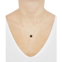 Onyx Solitaire 18" Pendant Necklace in 14k Gold