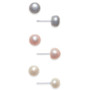 Cultured Freshwater Pearl (8mm) 3-Pc. Set Stud Earrings in Sterling Silver