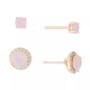 2-Pc. Set Crystal & Cubic Zirconia Solitaire & Halo Stud Earrings, Created for Macy's