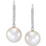 Cultured Ming Pearl (12mm) & Diamond (1/4 ct. t.w.) Drop Earrings
