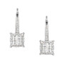 Diamond Cluster Drop Earrings (1/2 ct. t.w.) in 14k White Gold
