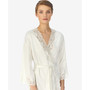 Lauren Ralph Satin Lauren Lace-Trim Wrap Robe Lingerie