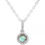 Cultured Freshwater Pearl & Diamond Accent 18" Pendant Necklace in Sterling Silver (Also in Onyx, Turquoise, & Labradorite)