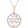 Diamond Tree 20" Pendant Necklace (1/10 ct. t.w.) in 14k Yellow or Rose Gold,  Created for Macy's