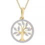 Diamond Tree 20" Pendant Necklace (1/10 ct. t.w.) in 14k Yellow or Rose Gold,  Created for Macy's