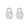 Sterling Silver and Diamond Padlock Stud Earring