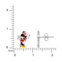 Children's Mickey & Minnie Mouse Mismatched Stud Earrings in Sterling Silver and Enamel