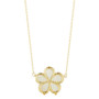 Mother-of-Pearl Flower 18" Pendant Necklace in 14k Gold