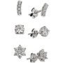 Cubic Zirconia 3-Piece Stud Earring Set in Sterling Silver, Created for Macy's