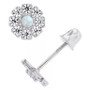 Lab-Created Opal (1/20 ct. t.w.) & Lab-Created White Sapphire (1/2 ct. t.w.) Stud Earrings