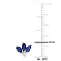 Sapphire (5/8 ct. t.w.) & Diamond Accent Stud Earrings in 10k White Gold