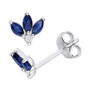 Sapphire (5/8 ct. t.w.) & Diamond Accent Stud Earrings in 10k White Gold