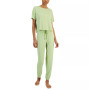 Women's Short-Sleeve Printed Jogger Pajamas Set, Created for Macy's