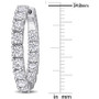 Lab-Created Moissanite In & Out Small Hoop Earrings (3 ct. t.w.) in Sterling Silver, 1"