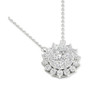 Lab Grown Diamond Sunburst 18" Pendant Necklace (1/2 ct. t.w.) in Sterling Silver
