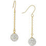 Crystal Pavé Ball Chain Drop Earrings in 14k Gold-Plated Sterling Silver, Created for Macy's