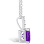 Amethyst (2 Ct. T.W.) and Diamond Accent Pendant Necklace in 14K White Gold