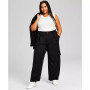 Trendy Plus Size Wide-Leg Pleated Cargo Pants