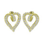 Cubic Zirconia Open Heart Stud Earrings in 18k Gold-Plated Sterling Silver, Created for Macy's