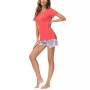 Women's 2-Piece Short Sleeve Raglan Tee with Short Set