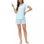 Women's 2-Piece Short Sleeve Raglan Tee with Short Set