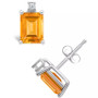 Citrine (1-1/10 ct. t.w.) and Diamond Accent Stud Earrings in 14K Yellow Gold or 14K White Gold