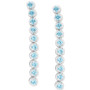 Lab-Created Aquamarine Linear Drop Earrings (1-1/5 ct. t.w.) in Sterling Silver