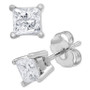 Diamond Princess Stud Earrings (1 ct. t.w.) in 14k White Gold
