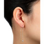 Cubic Zirconia Heart Threader Earrings, Created for Macy's