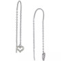 Cubic Zirconia Heart Threader Earrings, Created for Macy's