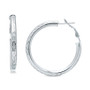 Medium Patterned Hoop Earrings in Sterling Silver, 40mm, Created for Macy's