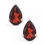 Pear-shape Gemstone Stud Earrings in Sterling Silver