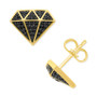 Black Diamond Cluster Diamond-Shaped Stud Earrings (1/3 ct. t.w.) in 10k Gold (Also in White Diamond)
