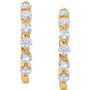 Diamond Small Hoop Earrings (1 ct. t.w.) in 14k White or Yellow Gold