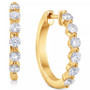 Diamond Small Hoop Earrings (1 ct. t.w.) in 14k White or Yellow Gold