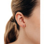 Emerald Bezel Stud Earrings in 14k Gold (Also in Turquoise, Australian Opal, & Sapphire)
