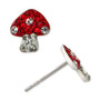 Crystal Mushroom Stud Earrings in Sterling Silver, Created for Macy's