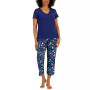 Women's Cotton Lace-Trim Essentials Capri Pajama Set, Created for Macy's
