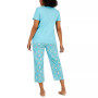 Women's Cotton Lace-Trim Essentials Capri Pajama Set, Created for Macy's