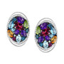 EFFY® Multi-Stones (5 ct. t.w.) and Diamond (3/8 ct. t.w.) Statement Earrings in Sterling Silver